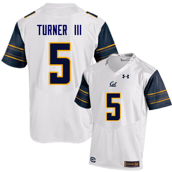 Men #5 Trey Turner III Cal Bears (California Golden Bears College) Football Jerseys Sale-White - Click Image to Close